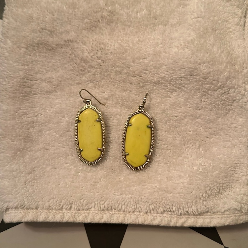 Bright yellow Kendra Scott Earrings - Used